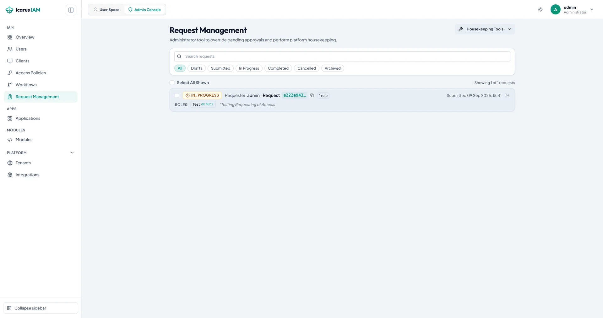 IcarusIAM - Centralized Request Triage & Housekeeping